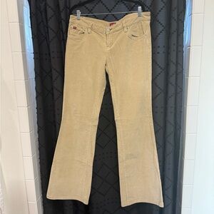 Trish Denim Tan Corduroy Flare Pants